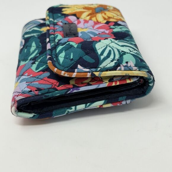 Vera Bradley RFID Riley Compact Wallet Happy Blooms Floral Discontinued Print - Picture 9 of 16
